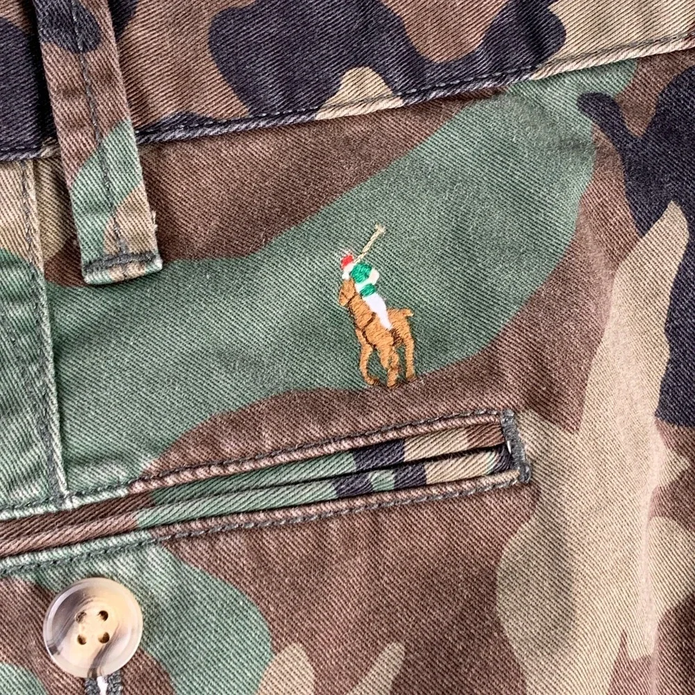 Polo Ralph Lauren Camo Chino Shorts Men 50B Oversize Military Army Classic Fit